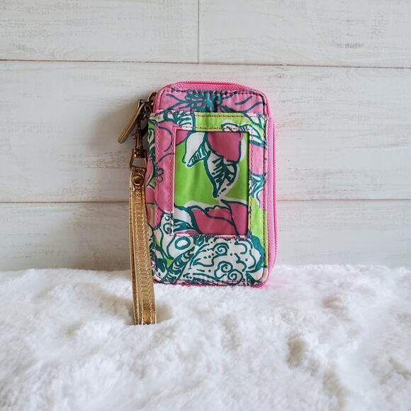 Lilly Pulitzer Zip Around Wristlet Card Wallet Please Read Description - Picture 2 of 13